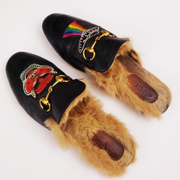 Gucci princetown fur Loafers spaceship/dragon - Picture 7 of 10